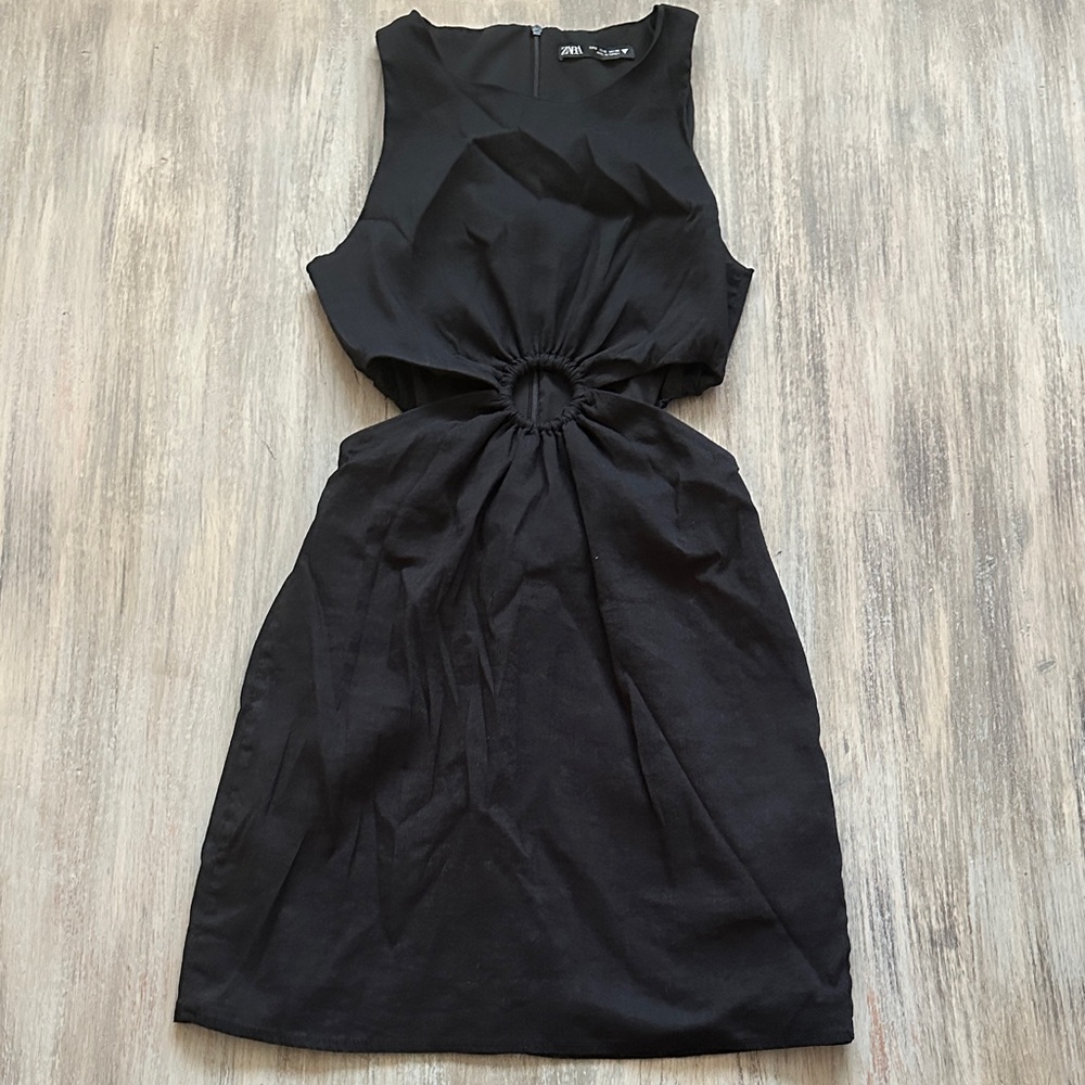 Zara Black Cutout Mini Dress